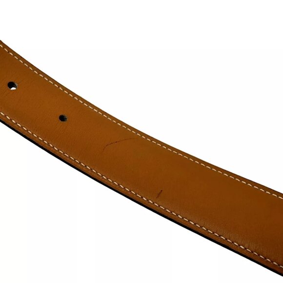 HERMES Constance H Buckle Belt 70 Circle In Y Black Leather - Picture 12 of 14